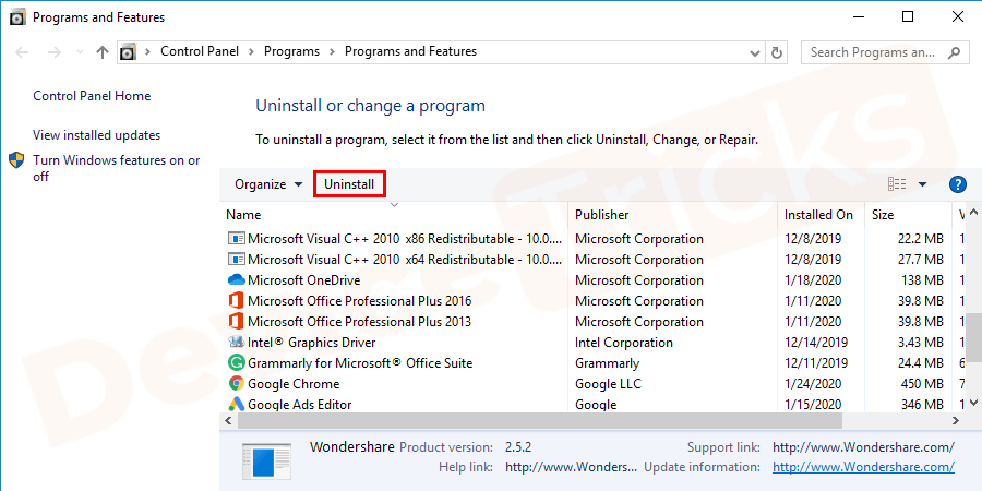 How to Fix Driver Power State failure Error 0x0000009F in Windows 10 ? Uninstall Recently Installed Software